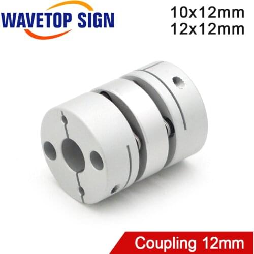 WaveTopSign CO2 Laser Metal Parts Coupling 10mm 12mm Mechanical Components for DIY CO2 Laser Engraving Cutting Machine