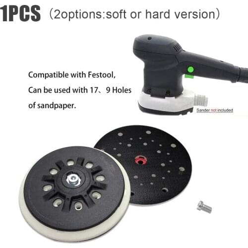 6“150mm 17holes Multi-Hole Dust Free Soft/Hard Back-up Sanding Pad For Festool Sander Maki-ta Orbital Sander