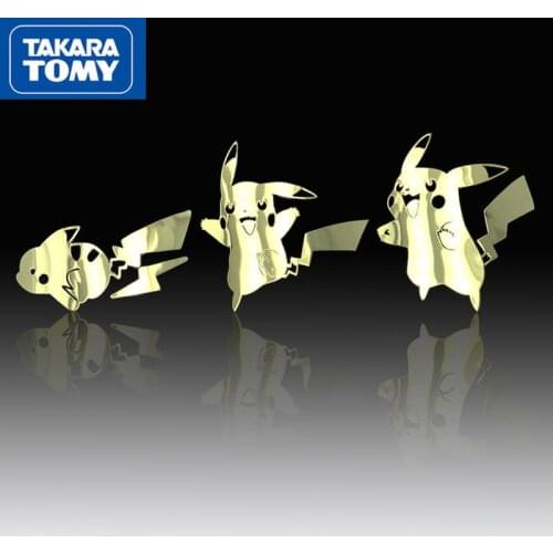TAKARA TOMY Pokemon Pikachu Mobile Phone Metal Sticker Mobile Phone Shell Decoration Laptop Sticker Car Sticker