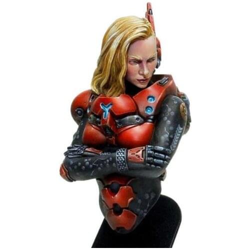 New Unassembled 1/12 woman Warrior ancient bust Resin Kit DIY Toys Unpainted resin model