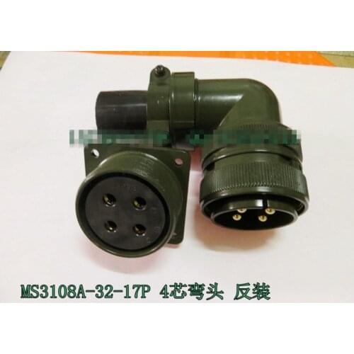 Original new 100% 5015 MS3108A32-17P MS3102A32-17S 4 core American Standard aviationplug bent waterproof connector