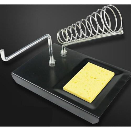 Electric Soldering Iron Stand Holder with Welding Cleaning Sponge Pads Generic High Temperature Resistance