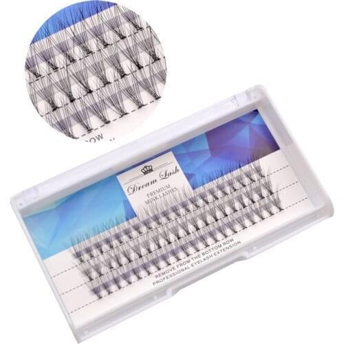 Professional 60pcs Permium Mink Lashes Cluster Natural Black Soft Eyelash Extension False Eyelashes Party Makeup Tool