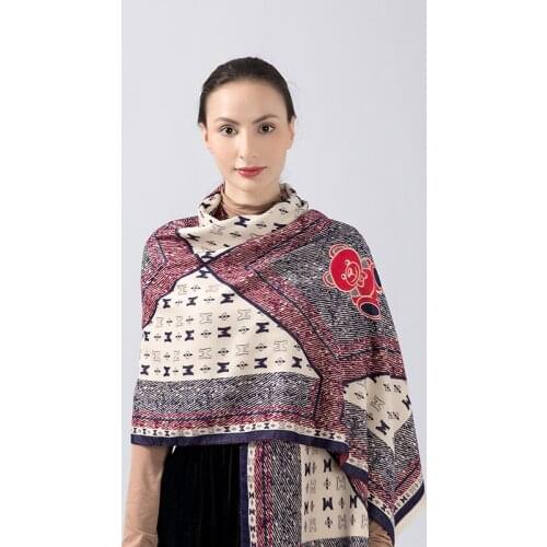 2021Luxury double-sided scarf women winter warm cashmere shawl scarf printing soft thin blanket holiday gift