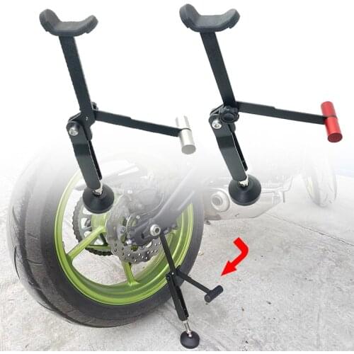 2 Color Foldable Universal Motorcycle Wheel Lifter Outdoor Portable Motor Support Frame Device Motorbike Repair Maintenance Tool