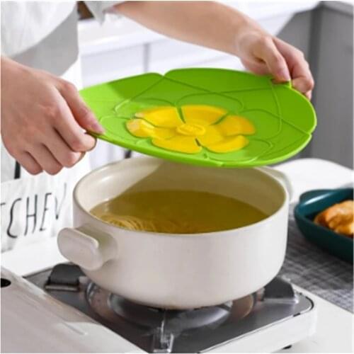 High Temperature Resistant Silicone Lids Cookware Silicone Anti-Overflow Plugging Pot Lid Kitchen Accessories Pots Cookware