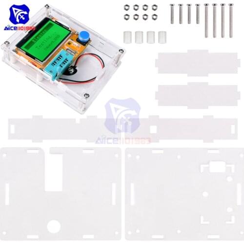 Diymore Mega328 LCR-T4 M328 Multimetr Transistor Tester Meter Diode Triode Capacitor Meter MOS PNP NPN LCR with Case Shell Box