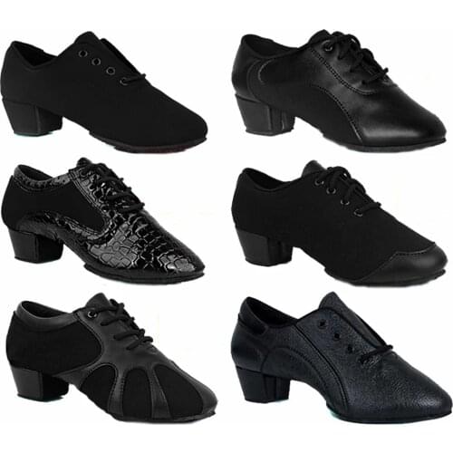 Professional Mens Boys Latin Dance Shoes Kids Ballroom Dance Shoes Tango Salsa Dance Shoes Suede Rubber Outsole DS034