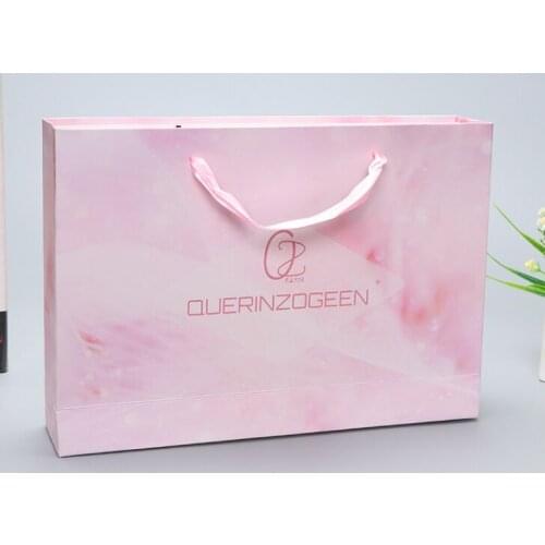 UV Resistant Matte Lamination Gift Bags Print,Premium White Kraft Paper Bags with Handles --XP2013