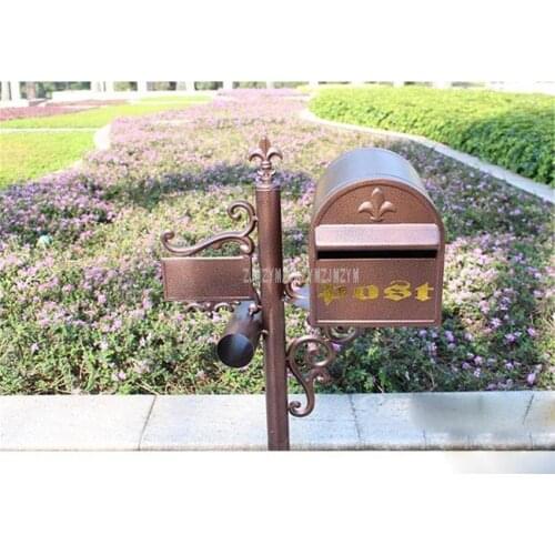 Vintage Security Stand Floor Mailbox Postbox Metal Aluminum Anti-rust Outdoor Garden Park Suggestion Post Box Letter Box 11022