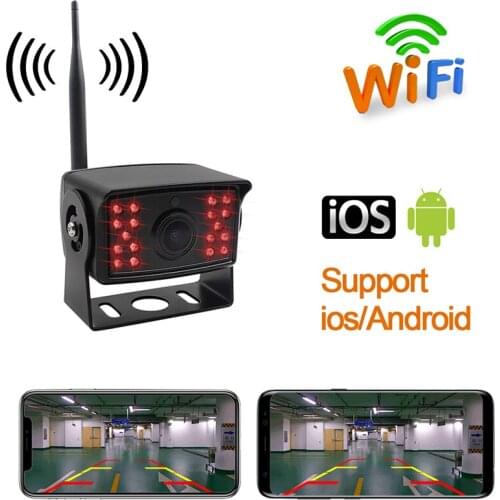Truck/Trailer/Pickups/RV Large Vehicle Reversing Camera 18 LED Wireless IR Night Vision Waterproof Rear View Backup Camera