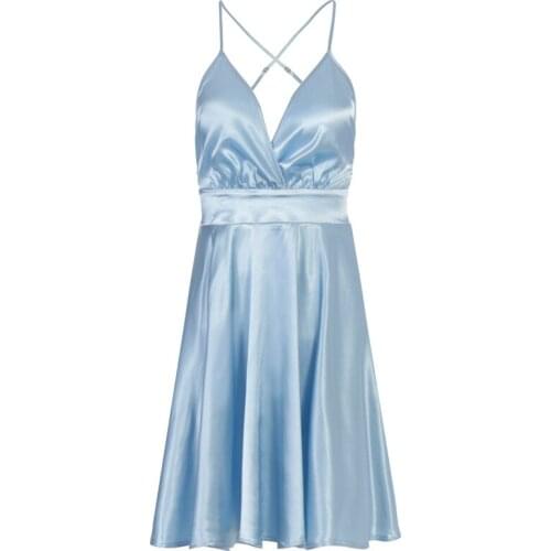 Sexy Hollow Backless Beach Party Big Swing Dress Bow High Waist Prom Nightclub Suspender Costume 2021 Summer Womens Mini Dress