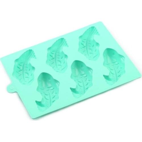 1pc Silicone Carp Shape Cake Mold 6-Cavity Creative Cake Making Mold Chocolate Molds DIY Baking Tools Accessories