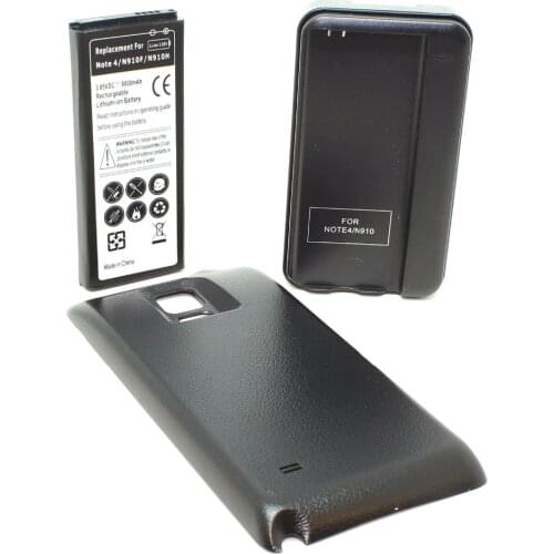 1x 6800mAh EB-BN910BBE Extended Battery + 3 Optional Color Case +Charger For Samsung Galaxy Note IV 4 Note4 N910F/H/S/U/L/A/P