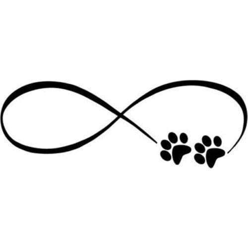 17.7*6.4CM Paw Love Dog Pet Sticker Vinyl Decal Car Body Window Decoration Accessories Black/Silver C6-1060