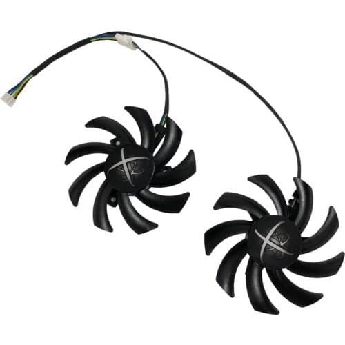 2pcs/lot computer Graphics card radiator 85mm DC 12V 0.35A 4Pin VGA Cooler Fan as Replacement For XFX R9 270X Video Card cooling