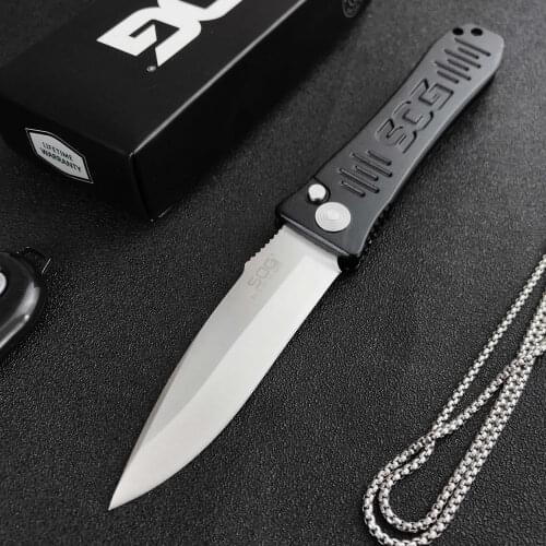 2021 NEW sog CCC Pocket Tactical Outdoor Survival Camping Hunting EDC Knife AUTO Folding Knife 4" , Aluminum Handles tools