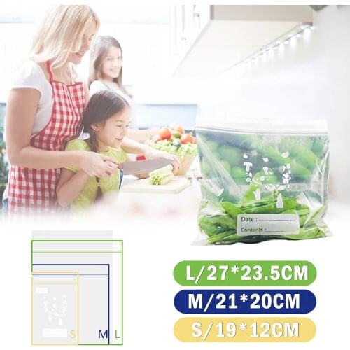 40 pcs Reusable Fresh-keeping Bags Freezing Heating Food Wrap Storage Bag Universal Sealing Strips Sealed Bags Kitchen Supplies