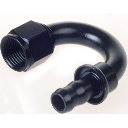 Aluminium an8 45/180 Degree Aluminum Swivel Oil/Fuel/Air/Gas Line Hose End Fitting black