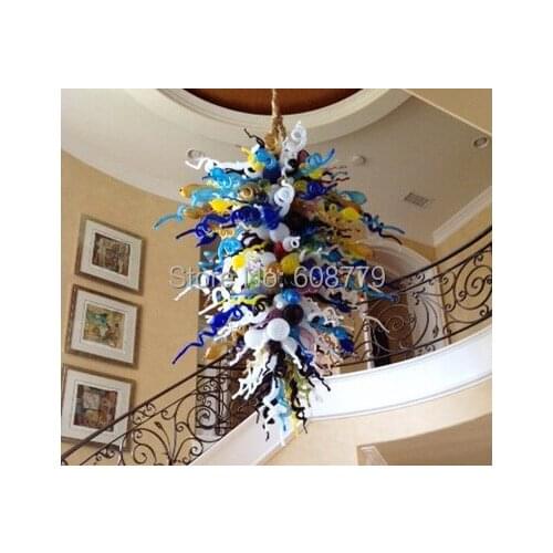 Free Shipping Multi Colored Antique Crystal Blown Glass Chandelier