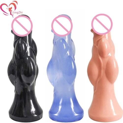 JingZhi Skin Feels Realistic Dildo Sex Toy For Women Huge Monster Penis Suction Cup Dildo for Anal Strapon Dick Adult Sex Shop