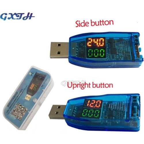 DC-DC 5V to 3.3V 9V 12V 24 USB Step Up Down Power Supply Module Voltage Current Dual Display Buck Boost Converter