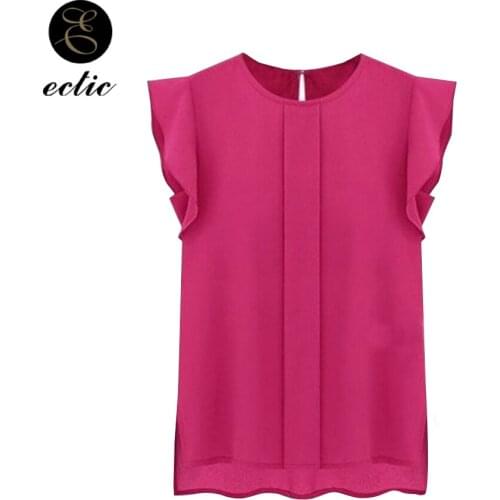 ECTIC Womens Chiffon Blouses