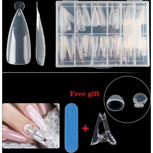 120 / 60 Pcs Dual Nail Form Quick Building Extension Mold DIY False Tips Poly Nail Gel System Decoration Art Mold Upper Form