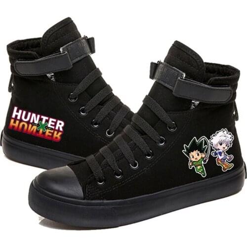 Hunter X Hunter Gon and Killua Printed High Top Canvas Shoes Cozy Sneakers