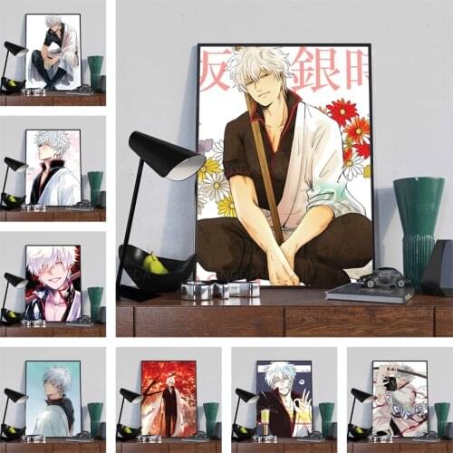 Canvas HD Print GINTAMA Painting Wall Art Poster Home Decoration Japanese Anime Pictures for Living Room Modular No Framework