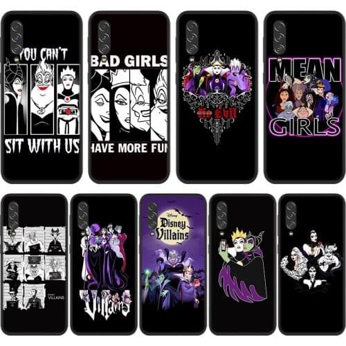 Disney villains combo For Samsung Galaxy A90 A80 A70S A60 A50S A40S A30S A20E A10S A2 Core 5G Black Soft Phone Case