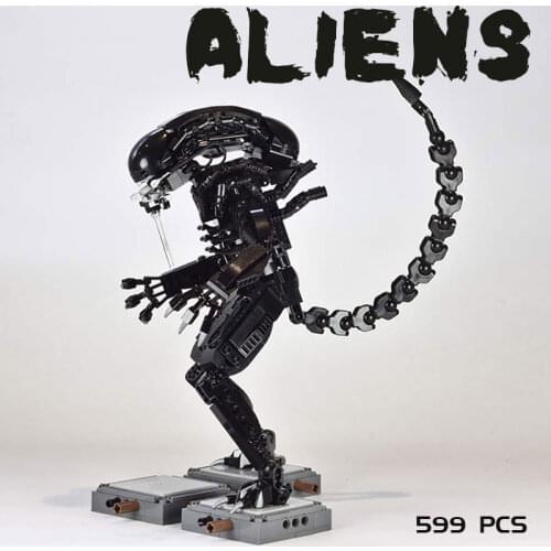MOC Building Block Maker Movie Classic Figure Aliens Assembly Model Kid Toy DIY Build Bricks Creative Birthday Gift