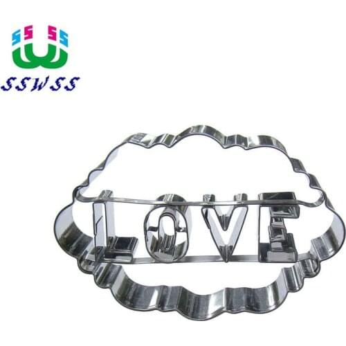 LOVE In Lace Picture Frame,Originality Cake Decorating Tools,Biscuits Cookie Baking Molds,Direct Selling