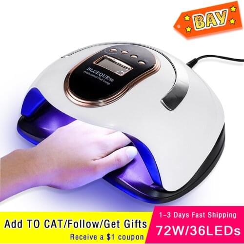 Nail Lamp 72W/48W LED UV Lamp For Manicure 36PCS Leds Nail Dryer LCD Display For Drying UV Gel Polish Nail Art Tools New