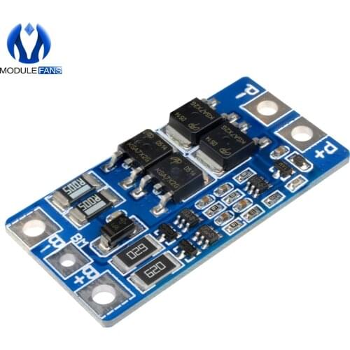 100PCS 2S 2 SERIAL 10A 8.4V 7.4V 18650 Li-ion Lipo Lithium Charger Protection Board Module BMS PCM 2 Cell Pack Balance Function