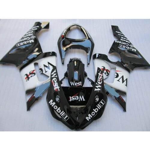 Motorcycle Fairing kit for KAWASAKI Ninja ZX6R 636 05 06 ZX 6R 2005 2006 zx6r 05 06 WEST White black Fairings set+gifts KF07