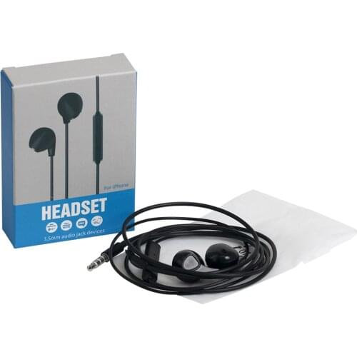 High Quality White Black 3.5mm Stereo In-Ear Earphone Headphones with Remote with MIC Headset for Samsung Iphone Sony 50pcs/lot