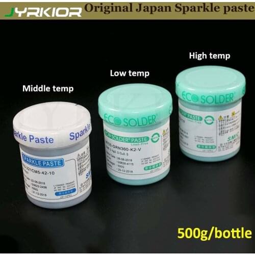 Jyrkior 500G/Bottle Original Japan Sparkle Paste Grey Lead-Free Soldering Paste Solder Flux Paste Cream For PCB BGA SMD