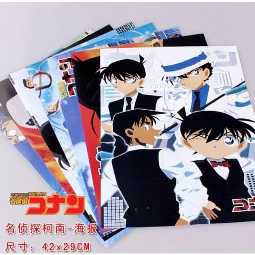 8pcs/set Anime Detective Conan Posters Included 8 Different Pictures Poster 42X29CM