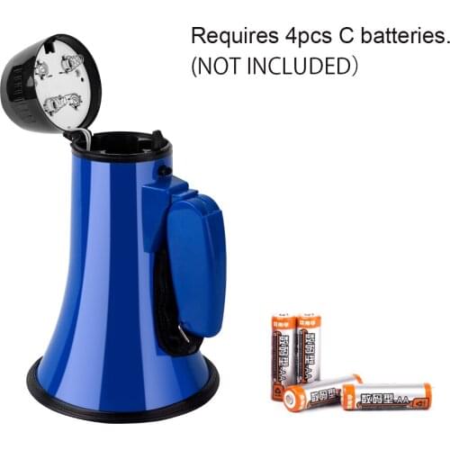 25W Portable Hand Speaker Megaphone Strap Grip Loudspeaker Play Horn Tour Guide Speakers Loud Volume