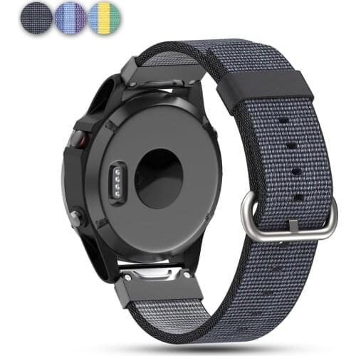 EiEuuk Soft Woven Nylon Quick Release Replacement Wrist Watch Band Strap for Garmin Fenix 6 Pro/Fenix 5/Forerunner 935/S60