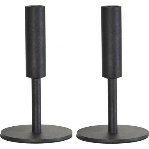 Retro Iron Craft Candlesticks 16.5cm Stand For Pillar Taper Candle Tea light Home Bar Dinner Table Candle Holder W 9cm Base Gift