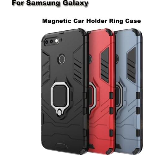 Luxury Shockproof Armor Case For Samsung Galaxy M30S A20S A10S Note 10 Plus A80 A90 A70 Magnetic Suction Ring Bracket Case Cover