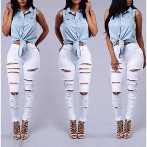 Siddons Womens Ripped Jeans