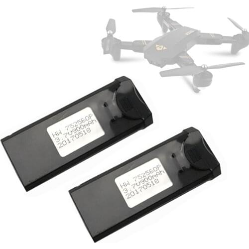 2pcs 3.7V 900mAh 30C TIANQU Visuo XS809 Lipo Battery XS809HC XS809HW XS809W Foldable RC Quadcopter Drone