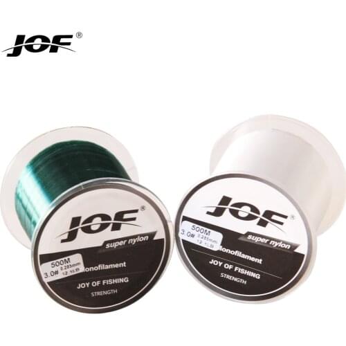 JOF 500m Super Strong Nylon Fishing Line Japan Monofilament 4-28LB Saltwater/Freshwater Monofilament Japan Material Super Fish