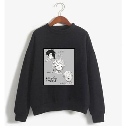 The Promised Neverland Print Unisex Casual Funny Fashion Harajuku Emma Ray Norman Sweatshirt Men Women Top