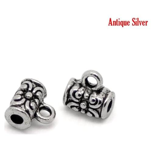 8SEASONS 80PCs Wire Tube Spacers Beads Bail For Jelewry 4*7mm Findings (B00433)