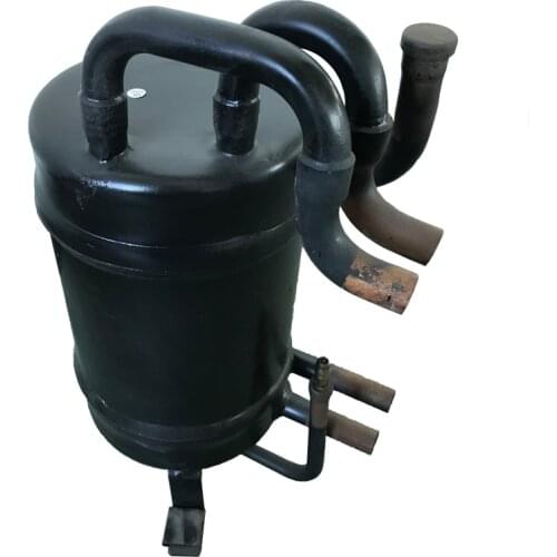 9KW High Efficiency Copper Finned Tube In Shell Heat Exchanger for Heat Pump