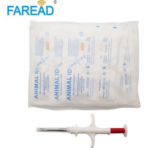 X80pcs bioglass implants dog tag animal chips injection microchip syringe for cow veterinary